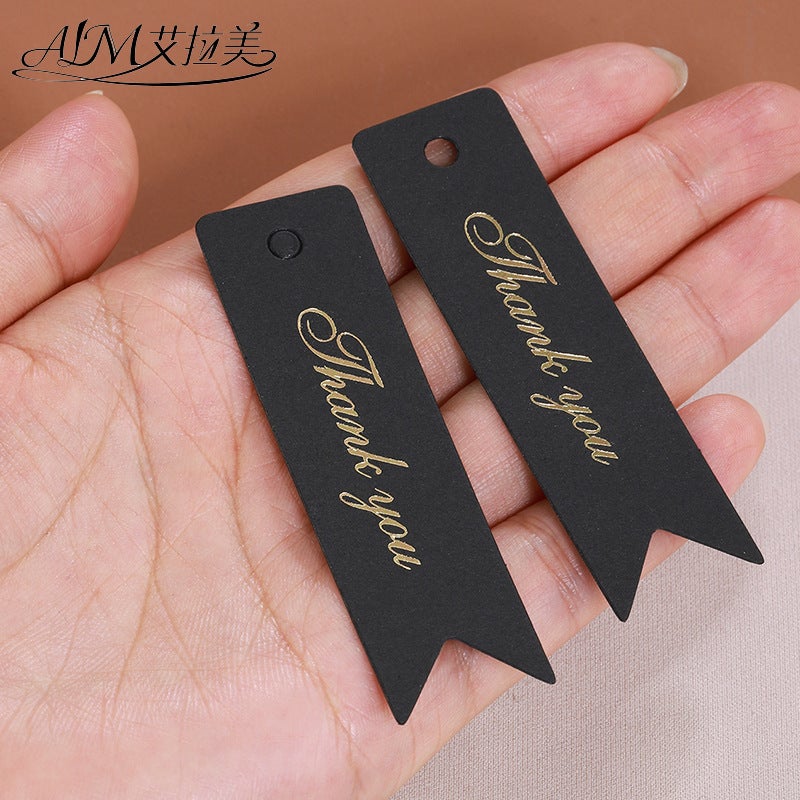 Packaging Hanging Cards Thank You Small Tags Kraft Paper Baking Gift Packaging Labels - Image 2