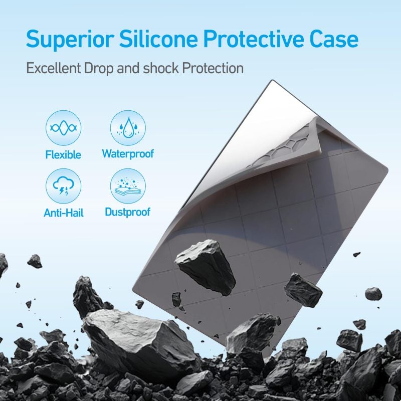 Silicone Starlink Case: Gray Waterproof Shockproof Cover - Signal-safe Ventilated Design for Starlink Gen 3 Gen 3 REV 4 Standard Rv Outdoor Adventures - Image 3