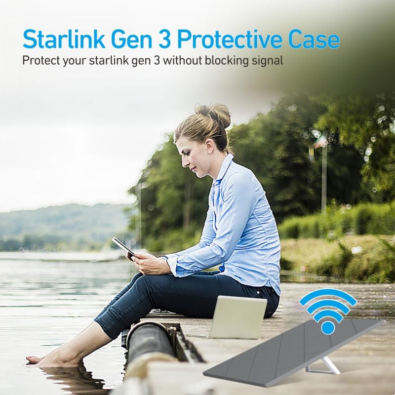 Silicone Starlink Case: Gray Waterproof Shockproof Cover - Signal-safe Ventilated Design for Starlink Gen 3 Gen 3 REV 4 Standard Rv Outdoor Adventures - Image 5