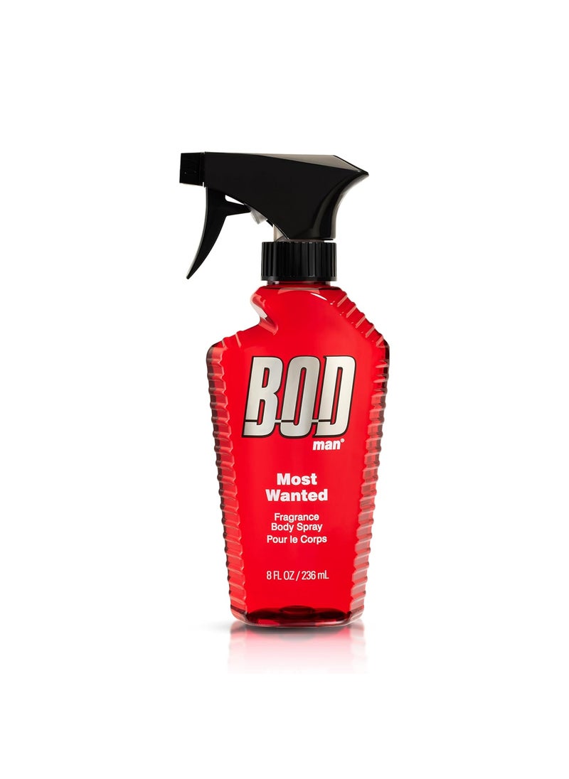 BOD Man BOD man Fragrance Body Spray, Most Wanted, 8 fl oz 