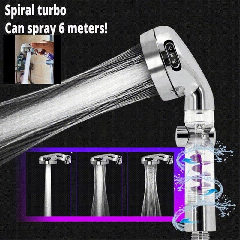 klarako High Pressure Shower Heads, 360°Rotating Power Turbocharged Shower Heads, Handheld Shower Heads with 3 Adjustable Mode, Ionic Filtered High Pressure Shower Head for Bathroom (Blue) - Image 1