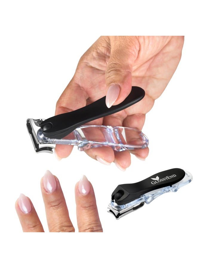 GlossyEnd EZ Grip 360 Degree Rotary Stainless Steel Sharp Blade Fingernail Toenail Clipper, Trimmer and Cutter - Image 1