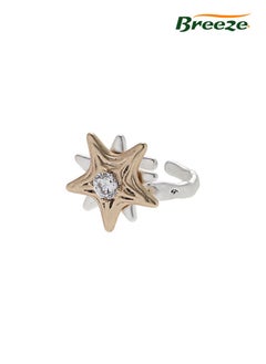 Breeze Women's vintage style star antique gold ring high-end open ring  - Image 1
