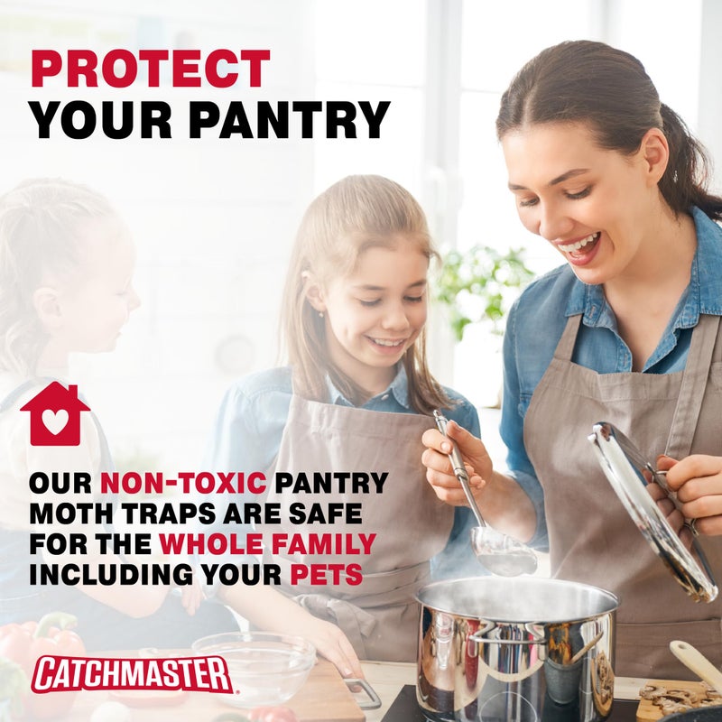 Catchmaster Pantry Pest & Moth Traps 6-Pk, Bug Killer for Kitchen Storage & Pantry Cabinet, Sticky Moth Traps for House, Protect Pet Food, Kitchen Cabinets & Pantry Storage, Pet Safe Glue Traps - Image 5