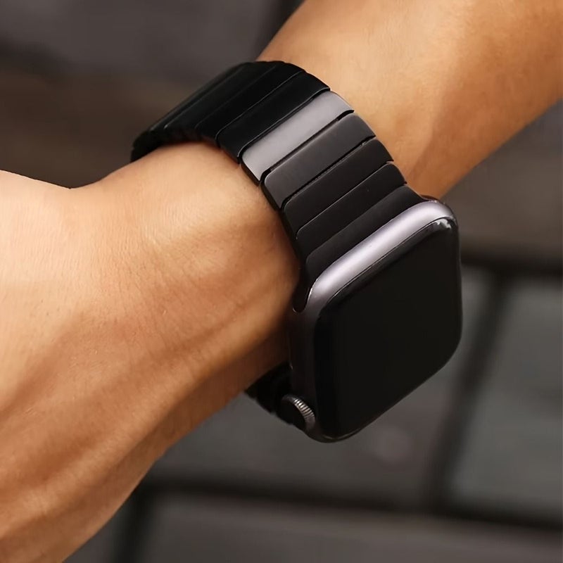 Stainless Steel Butterfly Buckle Metal Wristband Compatible With 42 44 45 46 49 Mm Apple Watch Ultra Series 10 9 8 7 6 5 4 3 2 1 SE Star Color Adjustable Size With Tool Band Not Include Watch - Image 5