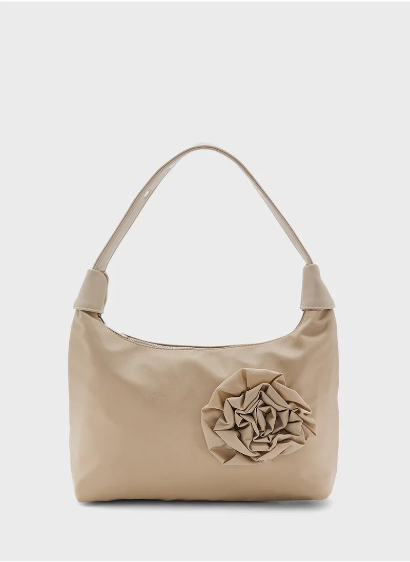 ايلا Floral Trim Detail Satchel Bag