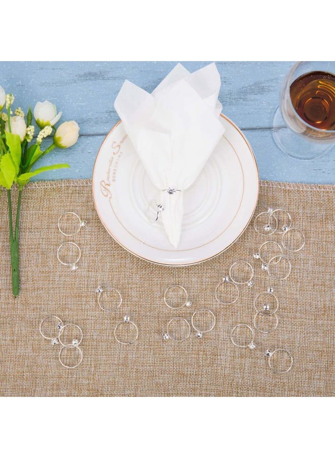 Topoox Bridal Shower Rings 40 Pack Silver Diamond Engagement Rings for Wedding Table Decorations Party Favors Arts & Crafts by - Image 2