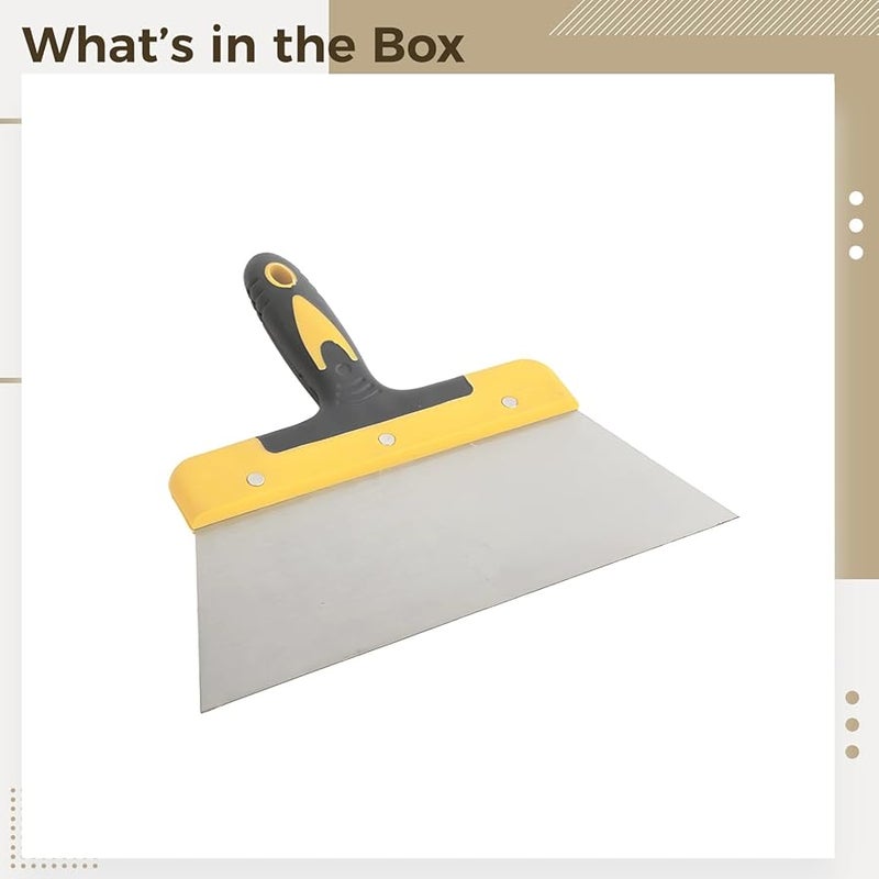 Stainless Steel Putty Knife 11.8 Inch Wide Scraper Tool for Ceiling and Paint Removal - Image 5