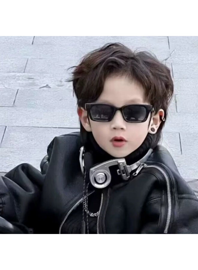 Children's sunglasses, fashionable polarized sunglasses, classic metal frame, suitable for boys and girls aged 2-10, 100% UV protection - Image 1