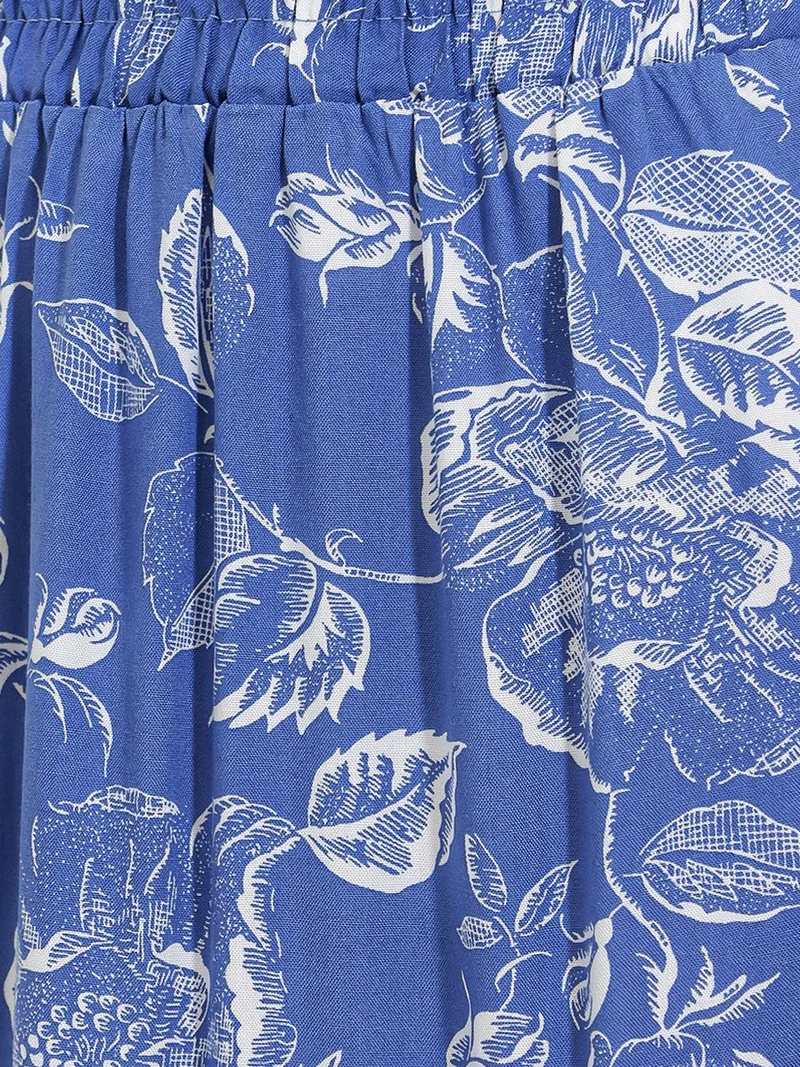 Big Dart Oxford Blue BDART Maxi Patterned Relaxed Fit Skirt for Women | Best Price UAE
