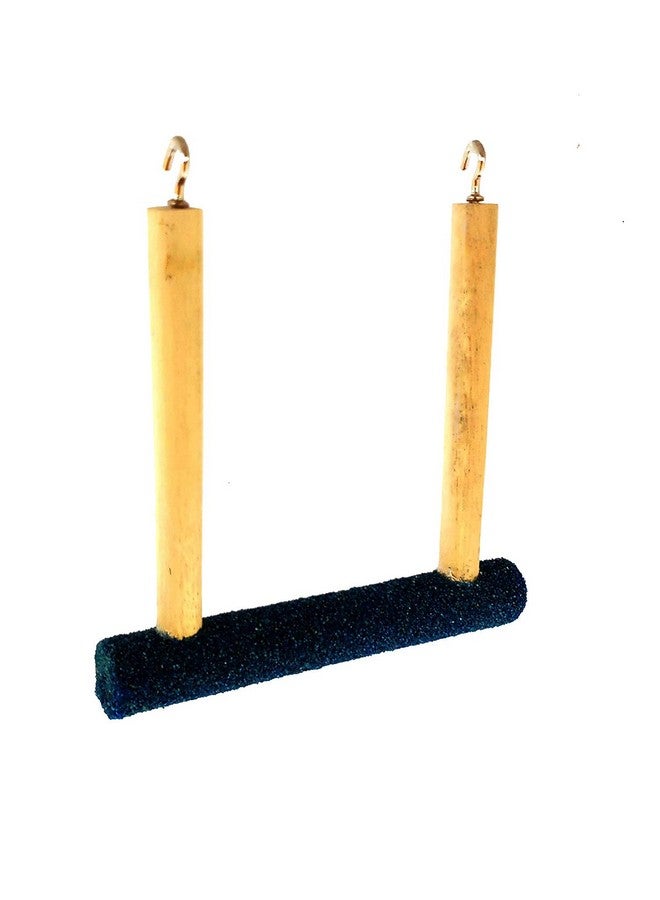 Western Era Hanging Sand Wooden Perch Toy Playful Climbing Cage Accessory Perch Bird Stand/Toy (Large) - Image 4