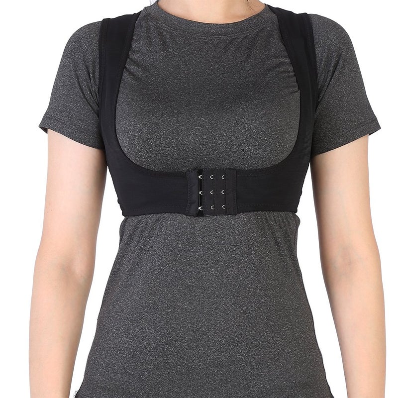 woobles Back Support Posture Corrector for Women, Adjustable Elastic Posture Corrector Brace Shoulder Support Adjustable Back Correction Belt, Improves Posture & Back Pain Relief(S-Black) - Image 2