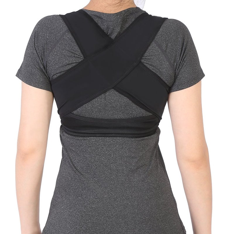 woobles Back Support Posture Corrector for Women, Adjustable Elastic Posture Corrector Brace Shoulder Support Adjustable Back Correction Belt, Improves Posture & Back Pain Relief(S-Black) - Image 4