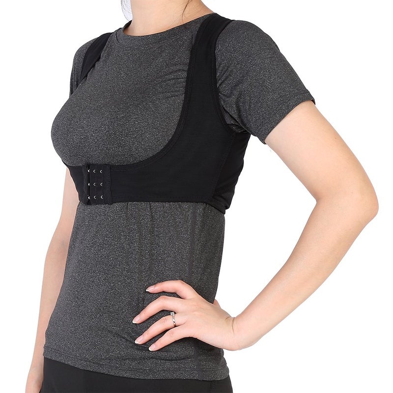 woobles Back Support Posture Corrector for Women, Adjustable Elastic Posture Corrector Brace Shoulder Support Adjustable Back Correction Belt, Improves Posture & Back Pain Relief(S-Black) - Image 3