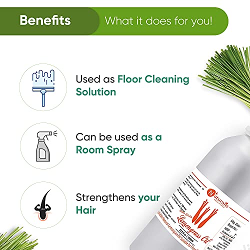 Naturalis Essence of Nature Water Soluble Natural Lemongrass Oil Suitable for Floor Cleaning and Room Spray 1000ml - Image 3