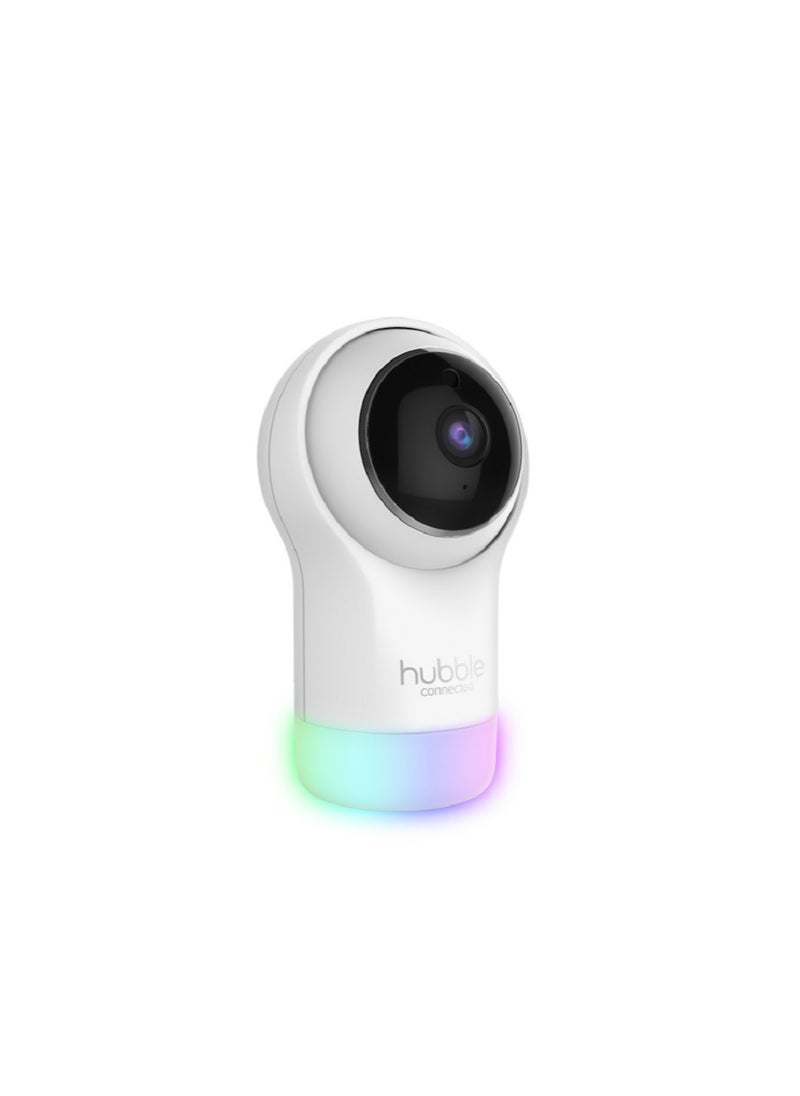 hubble connected - Hubble Connected Nursery Pal Glow+ - Smart Baby Monitor For Infants/Babies With Wireless Security Video Camera For Nursery - 5 Inch Full Hd Parent Unit, 2 - Way Talk, Sleep Trainer,Infrared Night Vision - White - Image 1