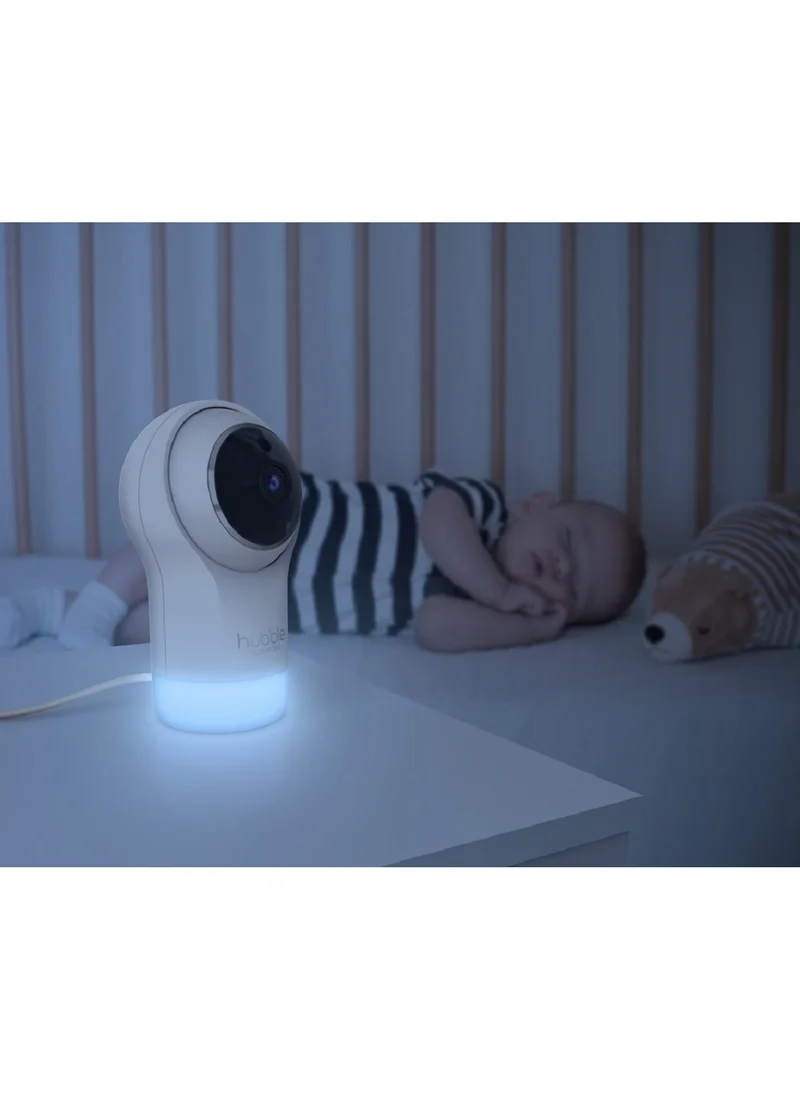 hubble connected Hubble Connected Nursery Pal Glow+ - Smart Baby Monitor For Infants/Babies With Wireless Security Video Camera For Nursery - 5 Inch Full Hd Parent Unit, 2 - Way Talk, Sleep Trainer,Infrared Night Vision - White