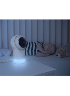 hubble connected Hubble Connected Nursery Pal Glow+ - Smart Baby Monitor For Infants/Babies With Wireless Security Video Camera For Nursery - 5 Inch Full Hd Parent Unit, 2 - Way Talk, Sleep Trainer,Infrared Night Vision - White  - Image 2