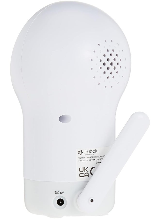 hubble connected - Hubble Connected Nursery Pal Glow+ - Smart Baby Monitor For Infants/Babies With Wireless Security Video Camera For Nursery - 5 Inch Full Hd Parent Unit, 2 - Way Talk, Sleep Trainer,Infrared Night Vision - White - Image 1