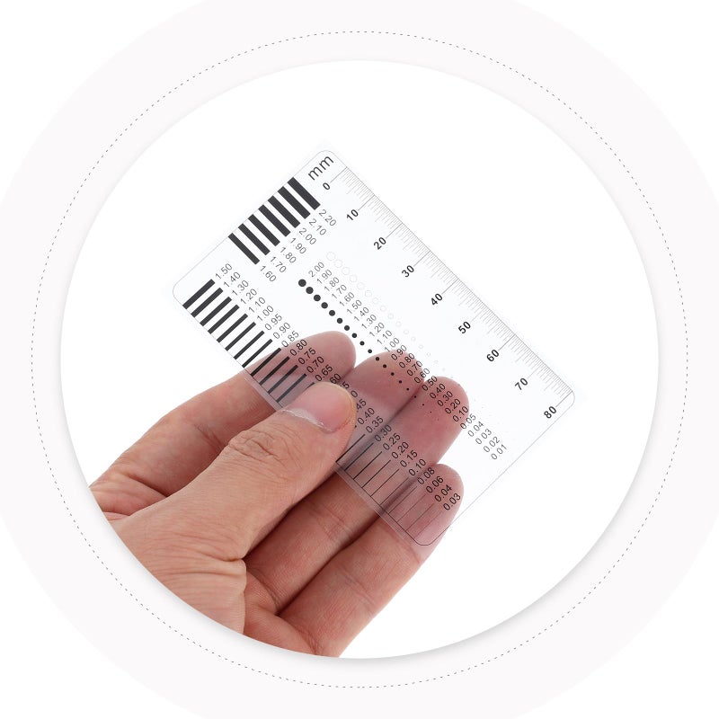 2pcs Transparent Crack Width Ruler Plastic Gauge Tool for Line Thickness Flaw Detection - Image 4