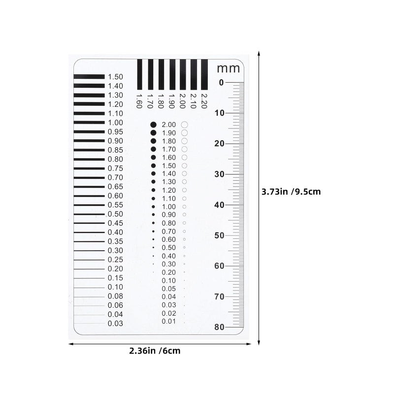 2pcs Transparent Crack Width Ruler Plastic Gauge Tool for Line Thickness Flaw Detection - Image 3