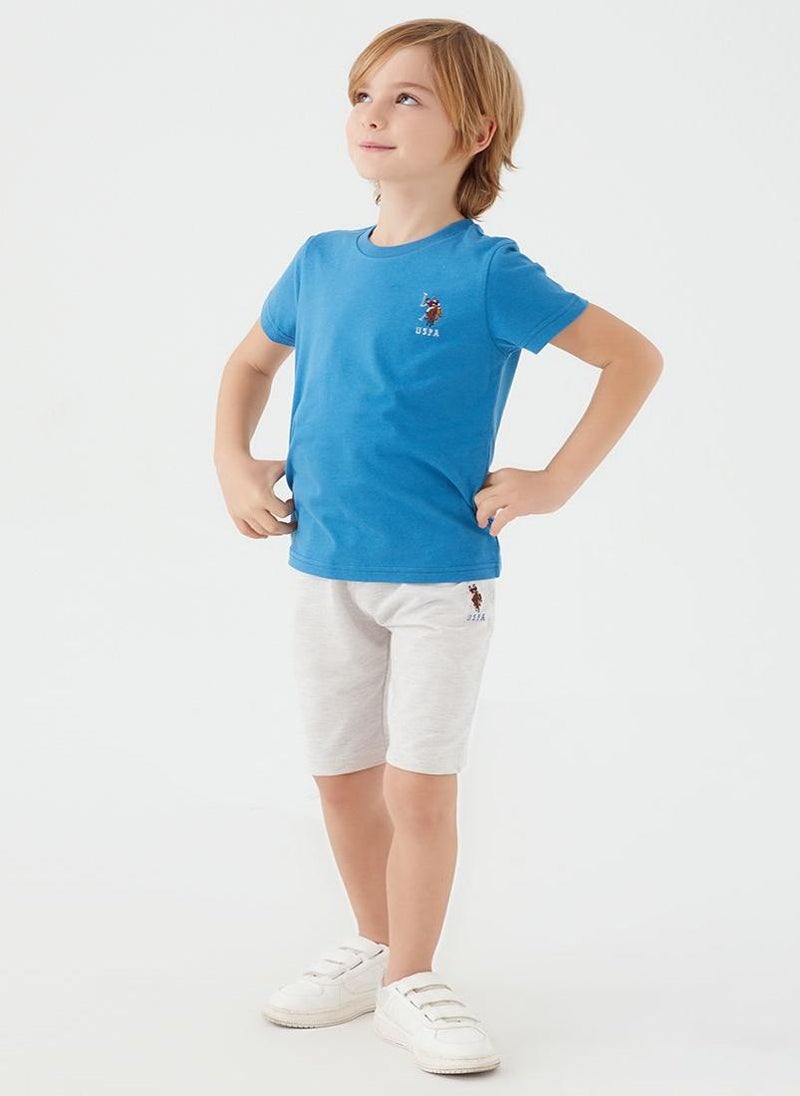 U.S. Polo Assn. U.S. Polo Assn. Boys Blue Bermuda Set - Image 2