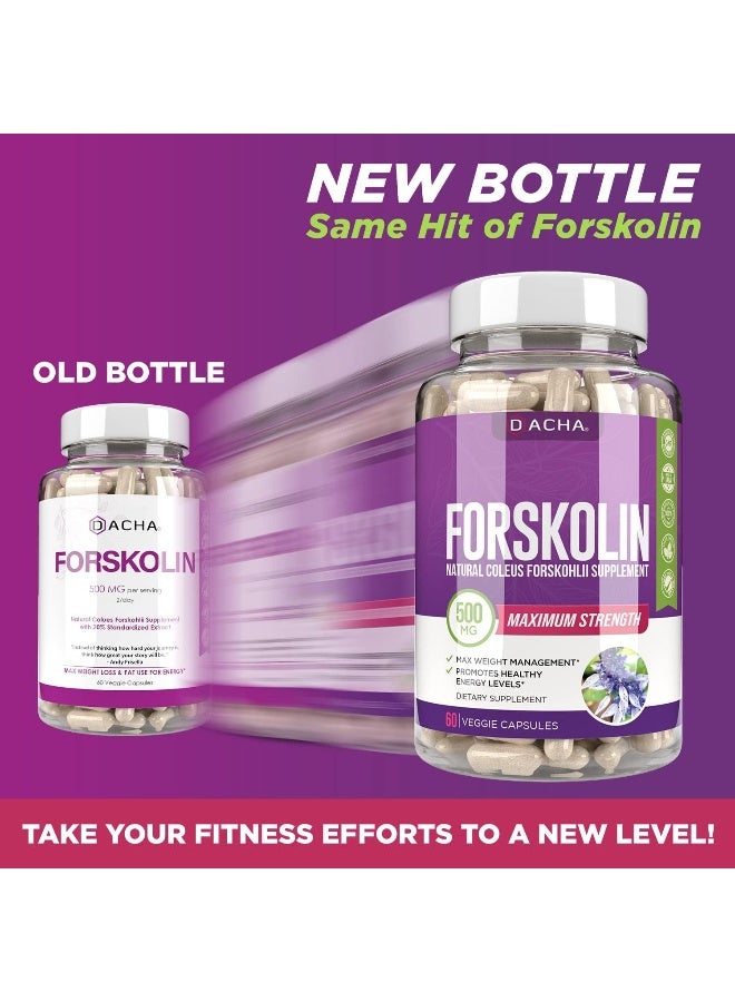 DACHA Nutrition Natural Forskolin Max Strength Formula - 500mg Coleus Extract for Weight Management - Image 2