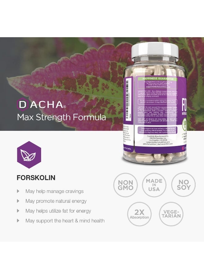 DACHA Nutrition Natural Forskolin Max Strength Formula - 500mg Coleus Extract for Weight Management - Image 5