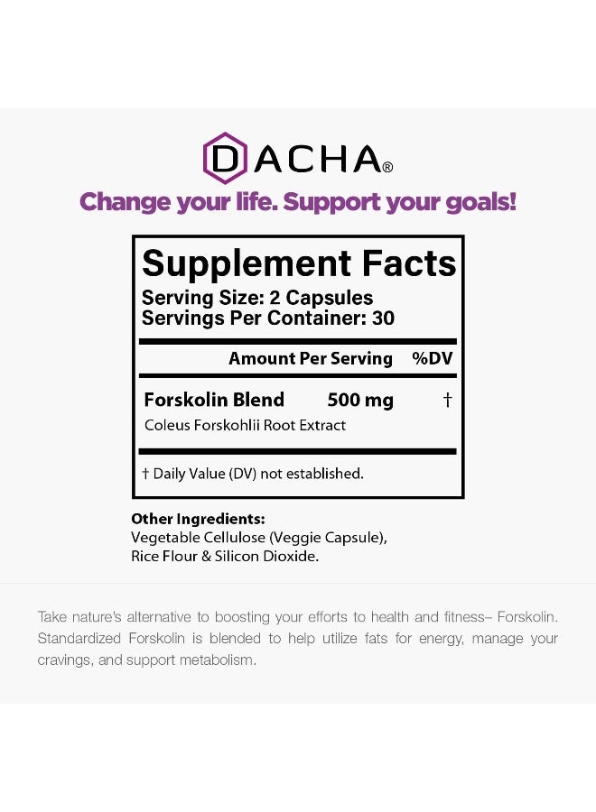 DACHA Nutrition Natural Forskolin Max Strength Formula - 500mg Coleus Extract for Weight Management - Image 4