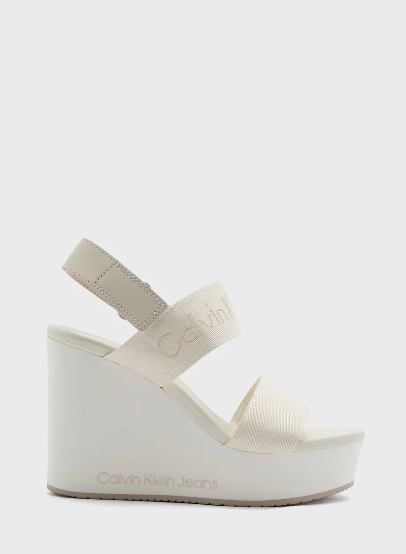 Calvin Klein Jeans Multi Strap Wedge Sandals