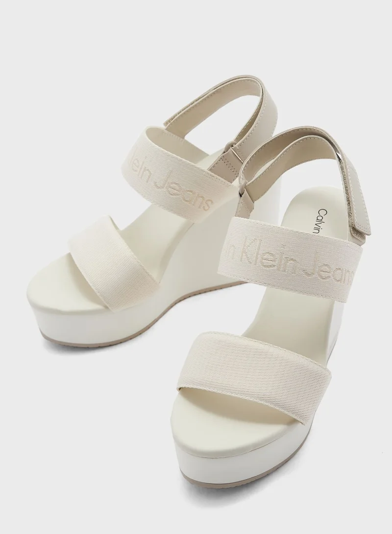 Calvin Klein Jeans Multi Strap Wedge Sandals