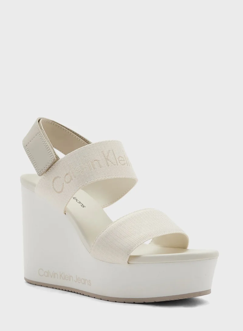 Calvin Klein Jeans Multi Strap Wedge Sandals