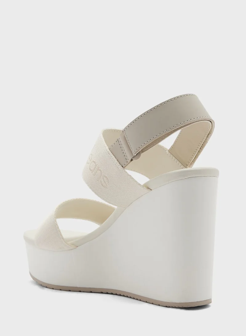 Calvin Klein Jeans Multi Strap Wedge Sandals