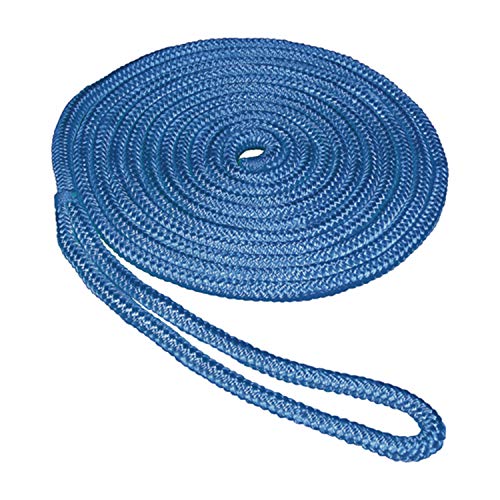 SeaSense Double Braid Nylon Dockline, 1/2-Inch X 15-Foot, Blue (50013080) - Image 1