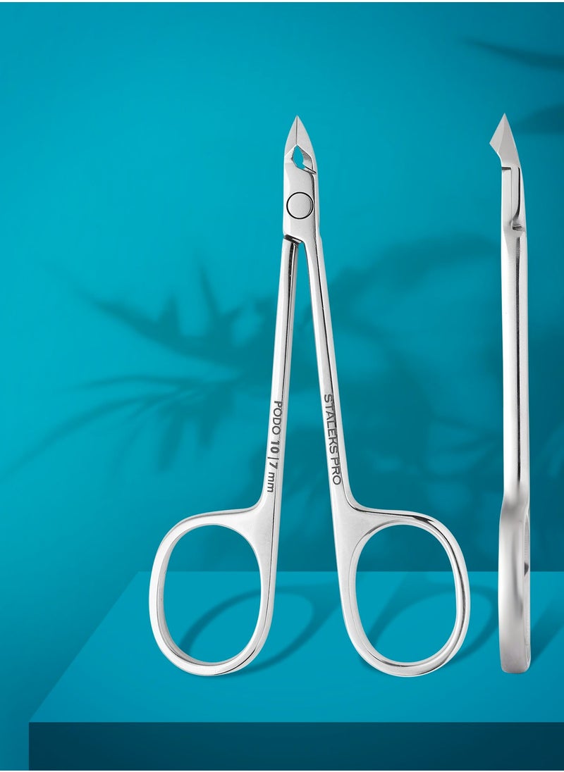 STALEKS PRO - Podology Scissors Style Nippers for Cuticle and Callus - PODO 10 | 7 mm - Image 1