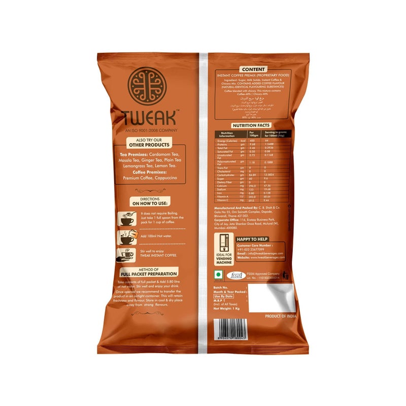 Tweak Instant Masala Tea + Elaichi Tea 1kg Each (Total 2 Pack) | Authentic Spice & Cardamom Flavoured Tea| Make 62 cup of 100ml from 1 kg pack | Instant Chai Mix | Regular Sugar - Image 3
