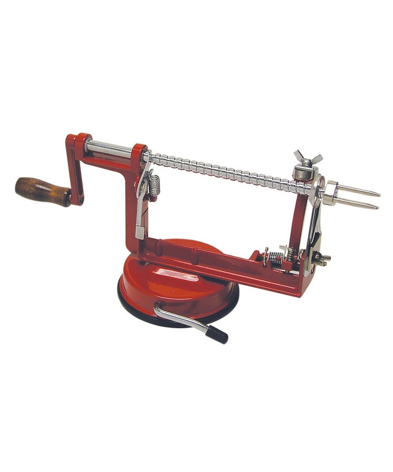 RM International Apple Peeler Machine with Suction Mount Peels Cores and Slices