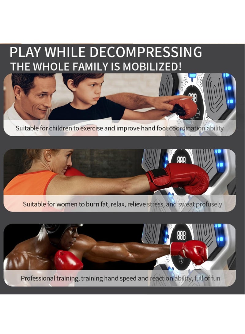 XiuWoo Music Boxing Machine, New Wall Mounted Smart Bluetooth Music Boxing Parent-Child Games for Kids, Adult, Electronic Focus Agility Training Equipment with Glove, Exercise Equipment  - Image 3