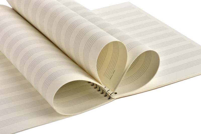 MOREYES Music Notebook Composition Manuscript Staff Notebook with 100 Pages 10.24x7.5 inch/26x19cm (Music clef notebook) - Image 3