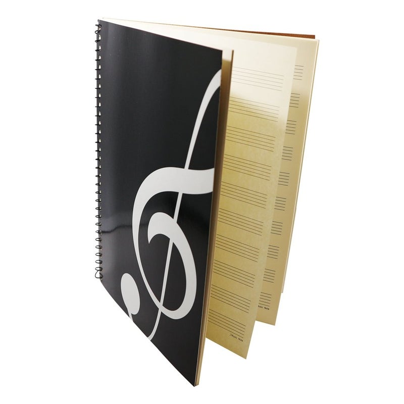 MOREYES Music Notebook Composition Manuscript Staff Notebook with 100 Pages 10.24x7.5 inch/26x19cm (Music clef notebook) - Image 2
