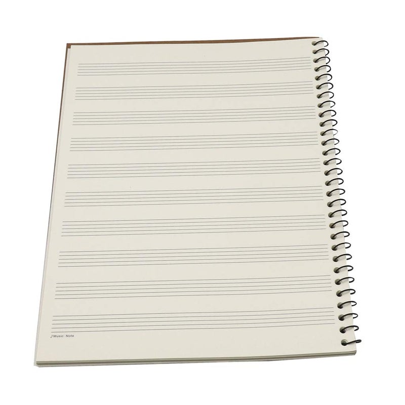 MOREYES Music Notebook Composition Manuscript Staff Notebook with 100 Pages 10.24x7.5 inch/26x19cm (Music clef notebook) - Image 5