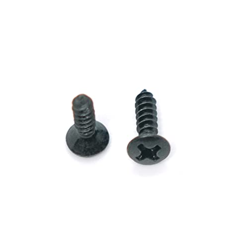 harpfeas 3MM Electric Guitar Bass Pickguard Screws Pick Guards Scratch Plate Mounting Screws for Fender Strat Tele SG LP Guitar Bass Replacement (Black 100 Pack) - Image 3