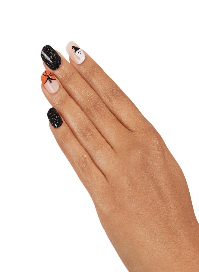 Dashing Diva Magic Press Nails - Ghost Town | Short, Square Press On Nails | Long Lasting Stick On Gel Nails | Lasts Up to 7 Days | Contains 30 Stick On Nails, 1 Prep Pad, 1 File… - Image 2