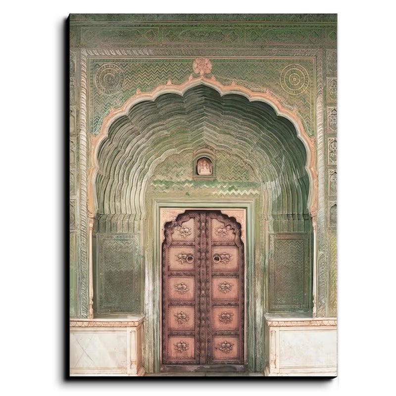 Chalk My Theme Jaipur City Palace Door Wood Print Wall Art Home Decor Living Room Bedroom Cafe Room Painting For Wall Decoration 12 X 16 Inches 6mm Thick Pinewood