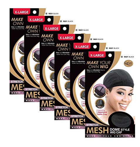 Qfitt (6 Pack) Qfitt - Mesh Dome Style Wig Cap Extra Large #5021 - Image 1