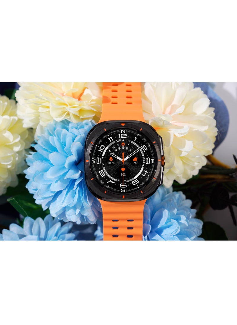 Verci - For Samsung Galaxy Watch 7 Ultra GPS NFC Compass Smart Watch Outdoor Sport Man AMOLED 466*466 Galaxy Watch 6 Upgraded Smartwatch(Orange) - Image 1