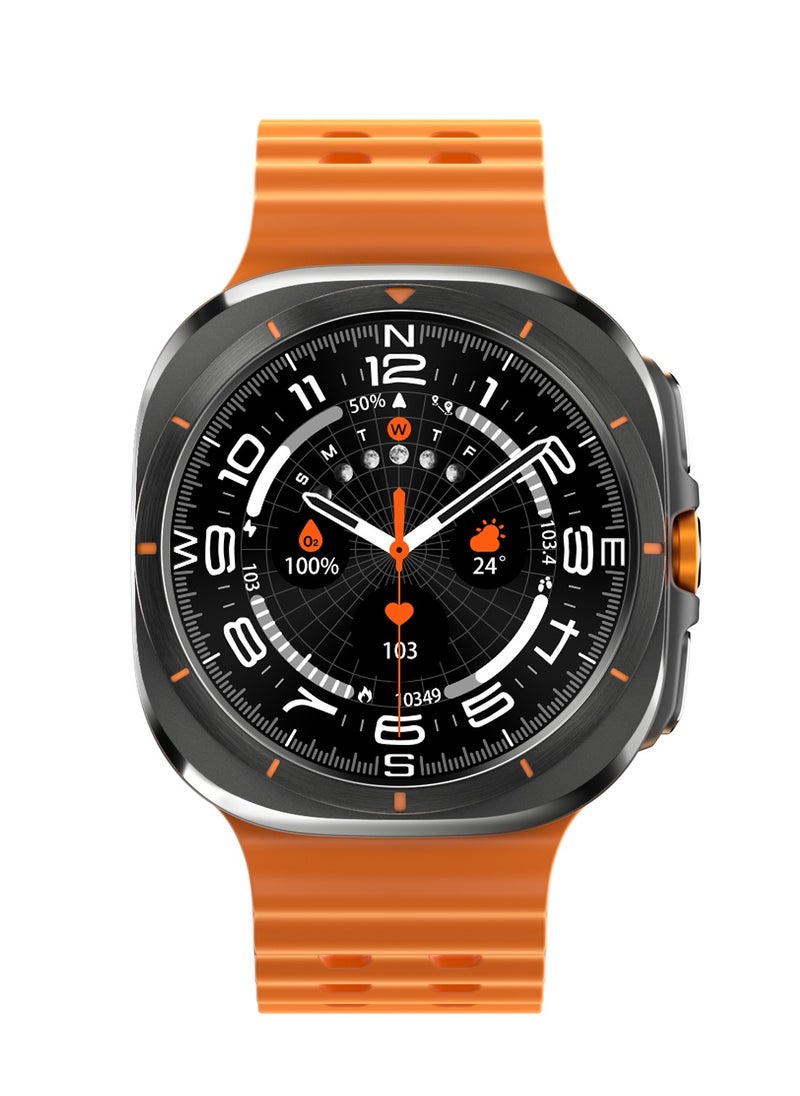 Verci - For Samsung Galaxy Watch 7 Ultra GPS NFC Compass Smart Watch Outdoor Sport Man AMOLED 466*466 Galaxy Watch 6 Upgraded Smartwatch(Orange) - Image 1