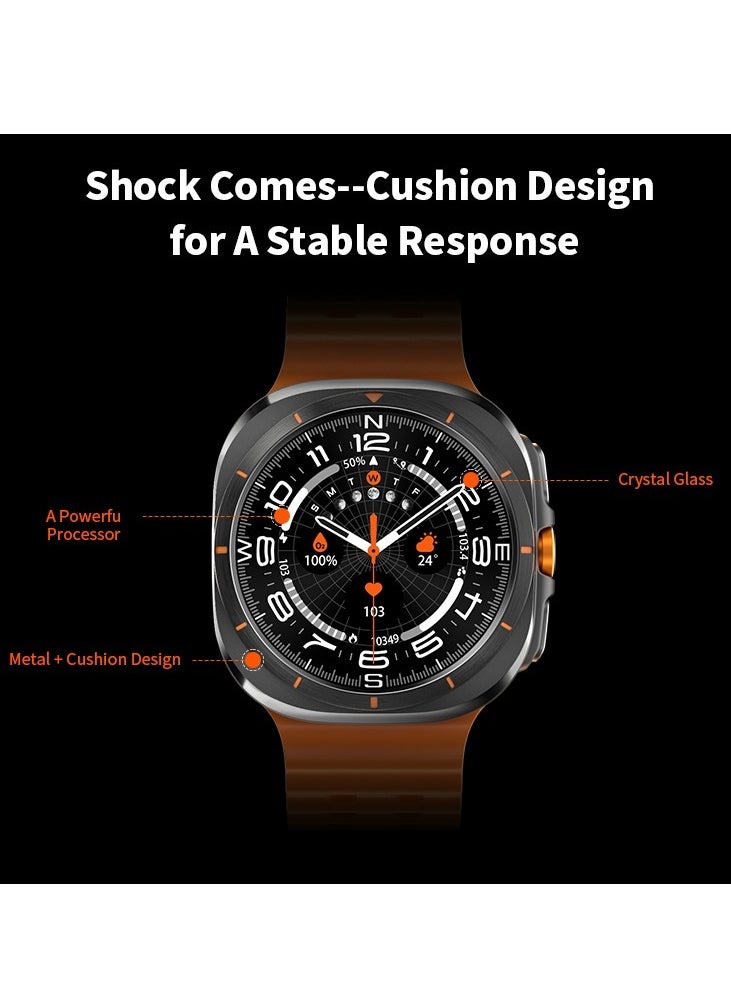 Verci - For Samsung Galaxy Watch 7 Ultra GPS NFC Compass Smart Watch Outdoor Sport Man AMOLED 466*466 Galaxy Watch 6 Upgraded Smartwatch(Orange) - Image 1