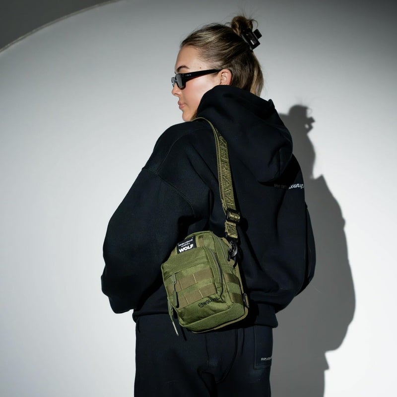 WOLFpak 4L Mini Tactical Sling Bag (OD Green) Compact Crossbody Backpack for Gym, Travel & EDC | Tactical Shoulder Bag with Multiple Pockets â€“ Lightweight, Durable Sling Pack for Men & Women - Image 3