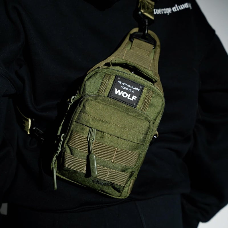 WOLFpak 4L Mini Tactical Sling Bag (OD Green) Compact Crossbody Backpack for Gym, Travel & EDC | Tactical Shoulder Bag with Multiple Pockets â€“ Lightweight, Durable Sling Pack for Men & Women - Image 5
